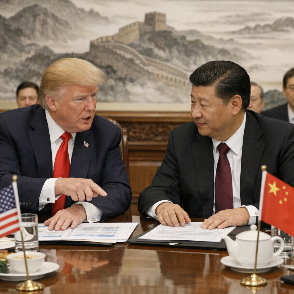 Leaders discussing trade agreements