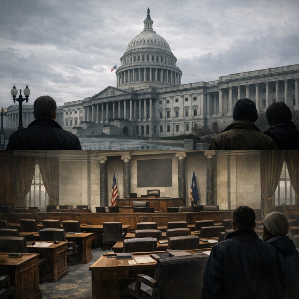Republican primary election scene