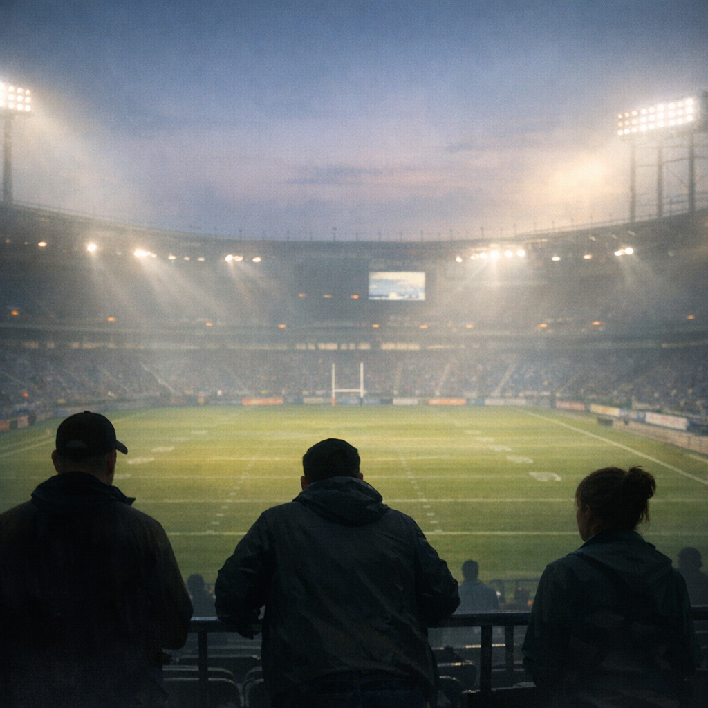 Steelers fans cheering at a game