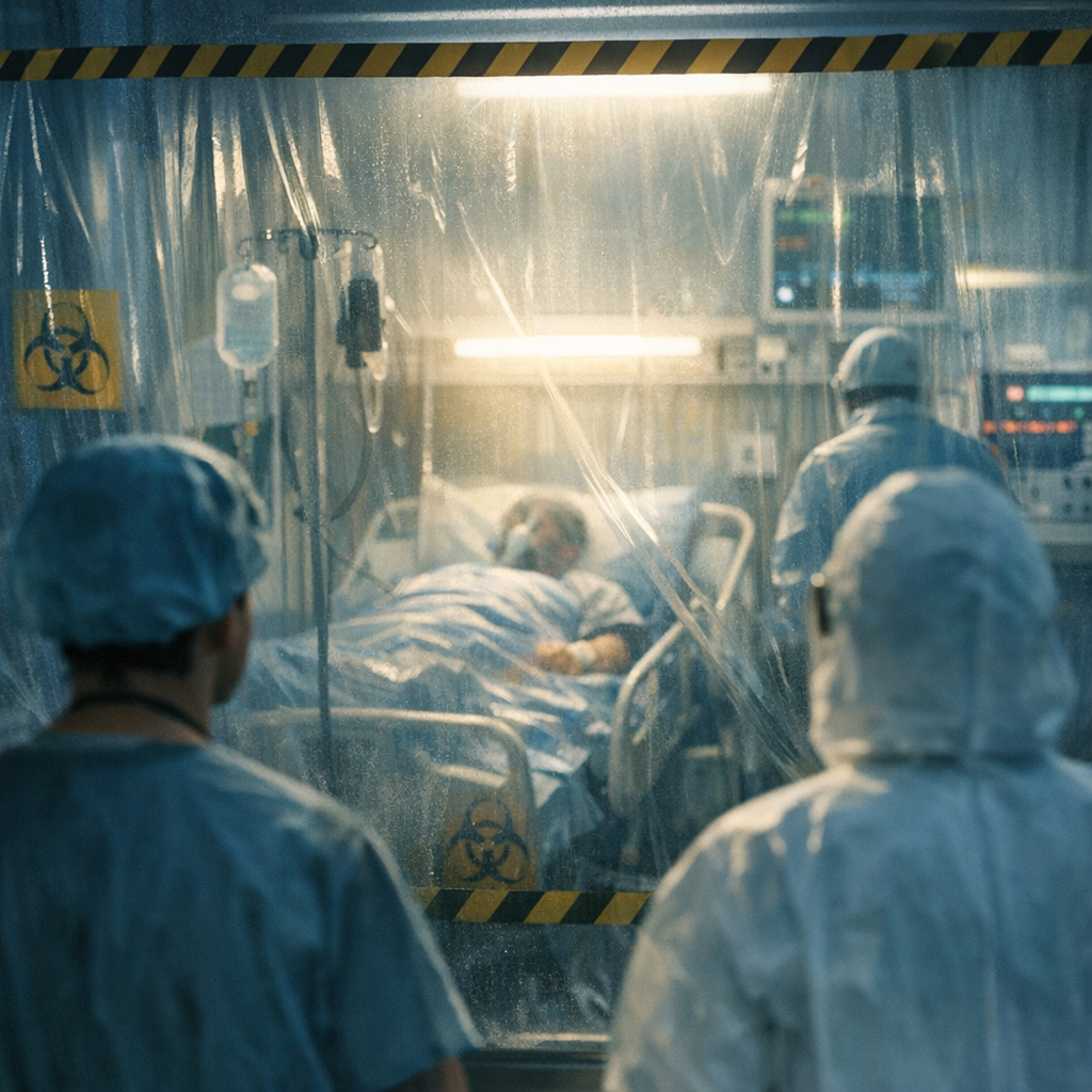 quarantine unit at a healthcare facility